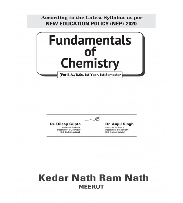 Fundamentals of Chemistry (According to the New Education Policy (NEP)-2020)