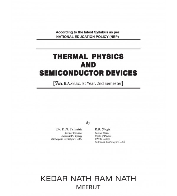 Thermal Physics and Semiconductor Devices (According To The National Education Policy (NEP)